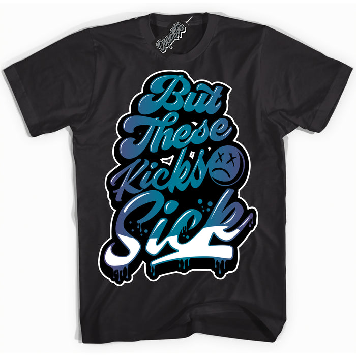 Cool Black Shirt with “ Kick Sick” design that perfectly matches Love Letter 14s Sneakers.