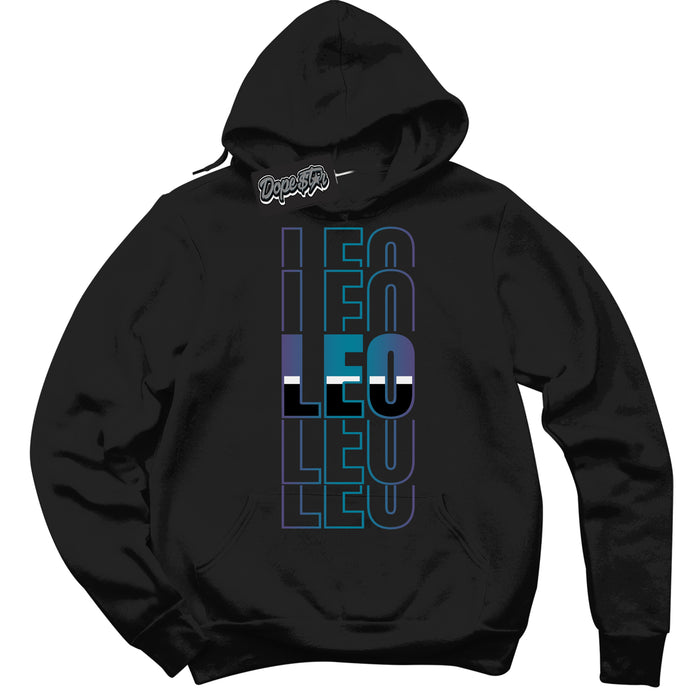 Cool Black Hoodie with “ Leo ”  design that Perfectly Matches Love Letter 14s Sneakers.