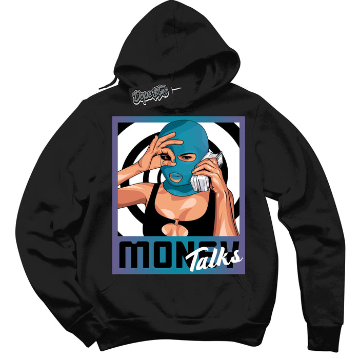 Cool Black Hoodie with “ Money Talks ”  design that Perfectly Matches Love Letter 14s Sneakers.