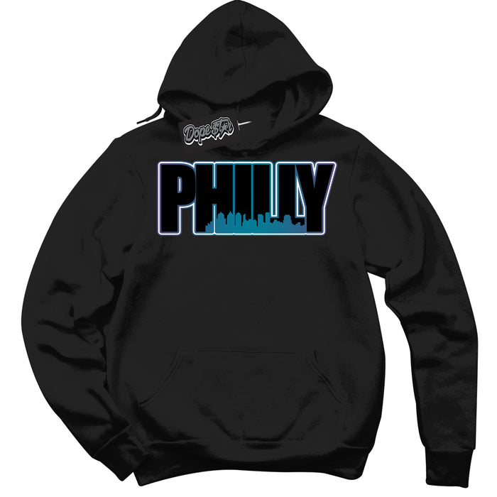 Cool Black Hoodie with “ Philly ”  design that Perfectly Matches Love Letter 14s Sneakers.