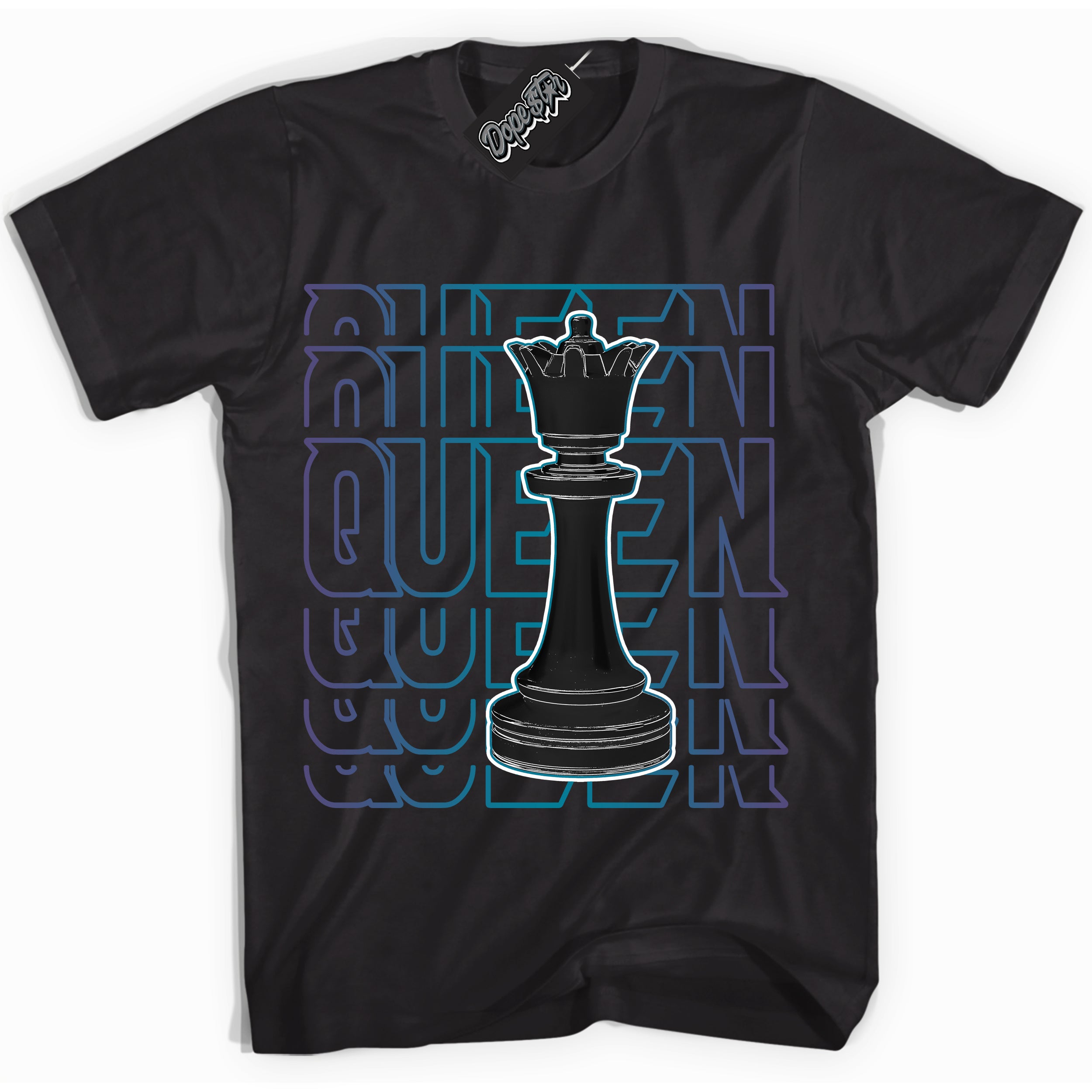 Cool Black Shirt with “ Queen Chess” design that perfectly matches Love Letter 14s Sneakers.