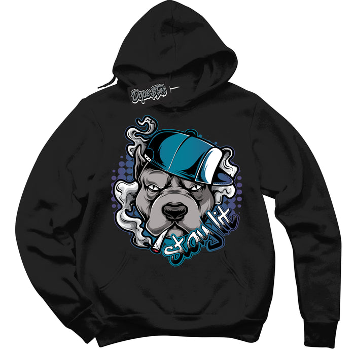 Cool Black Hoodie with “ Stay Lit ”  design that Perfectly Matches Love Letter 14s Sneakers.