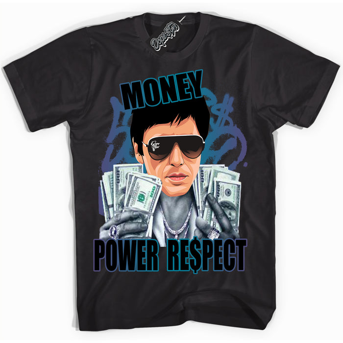 Cool Black Shirt with “ Tony Montana” design that perfectly matches Love Letter 14s Sneakers.