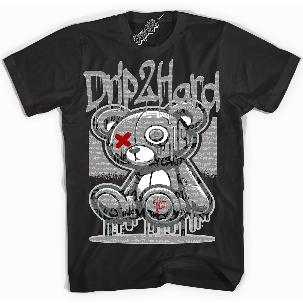 Cool Black graphic tee with “ Drip 2 Hard ” design, that perfectly matches Rebellionaire 1s