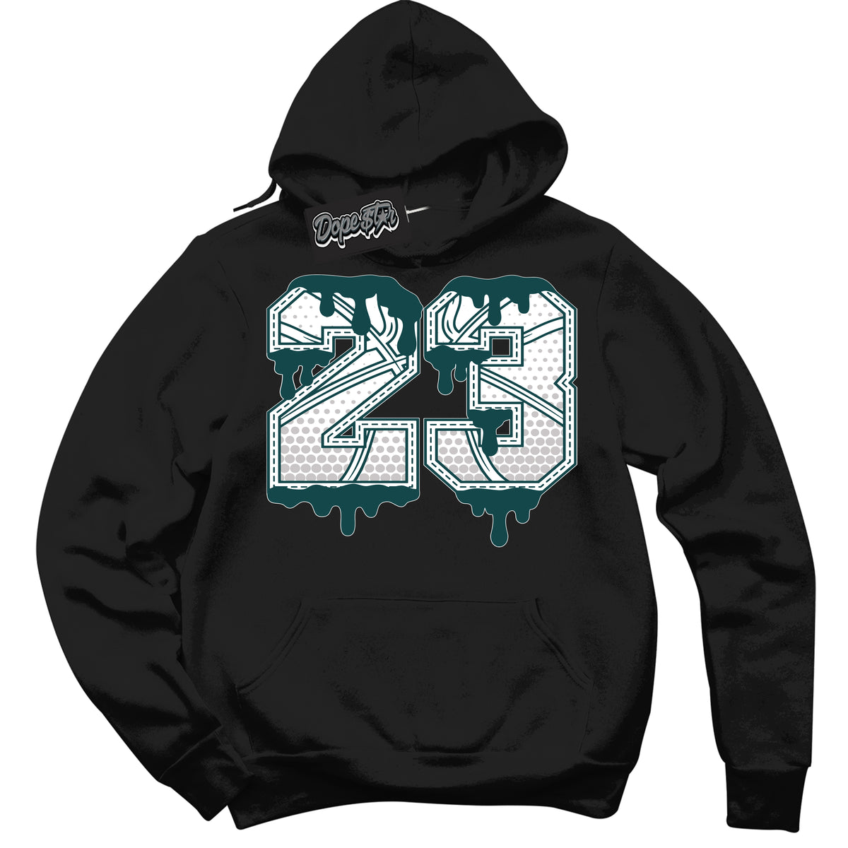 Cool Black Hoodie with “23 Ball” design that Perfectly Matches Oxidized Green 1s Jordans.