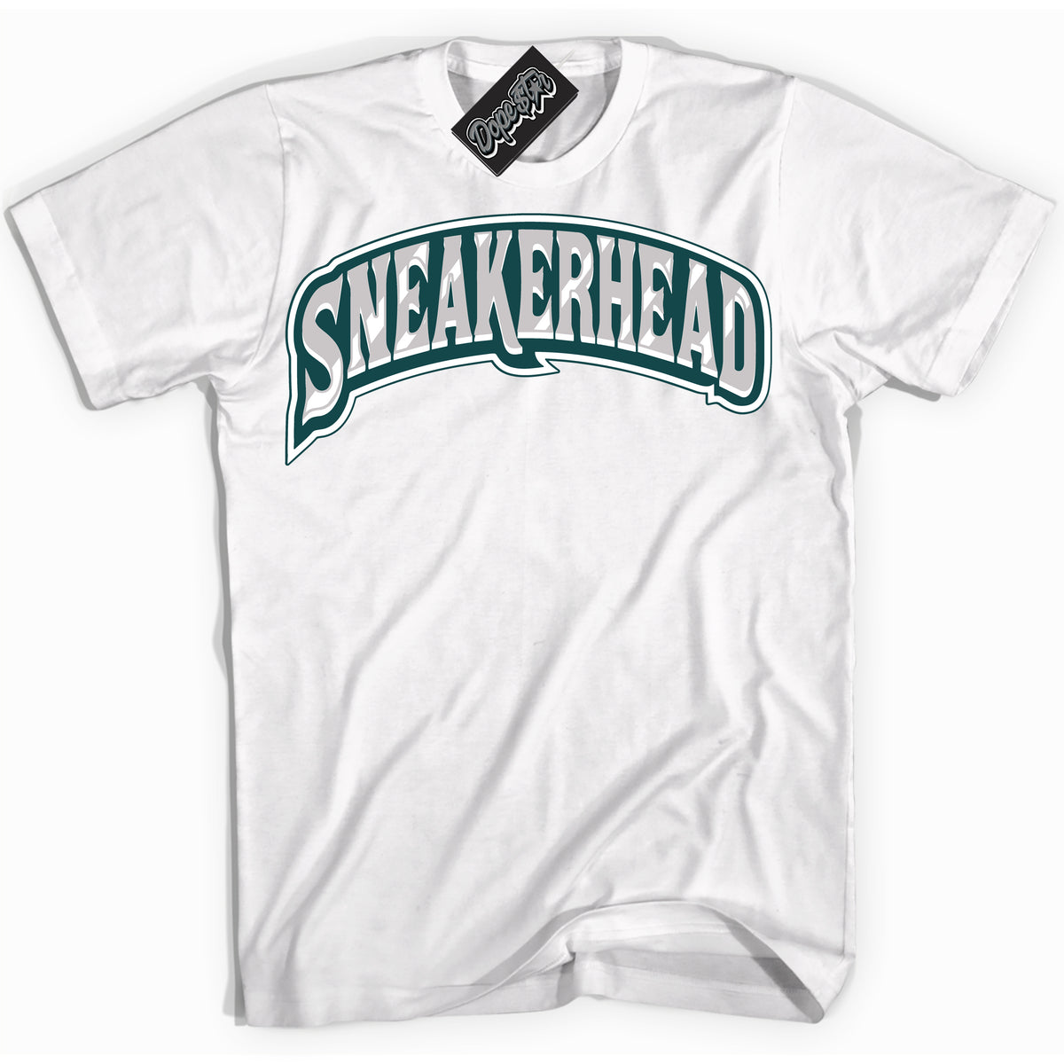 Cool White Shirt with “Sneakerhead” design that perfectly matches the Oxidized Green 1s Jordans.