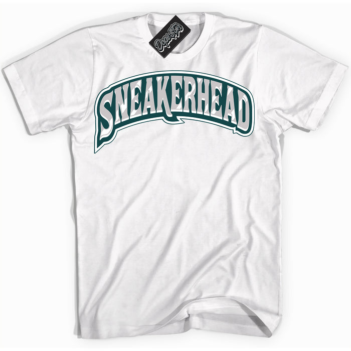 Cool White Shirt with “Sneakerhead” design that perfectly matches the Oxidized Green 1s Jordans.