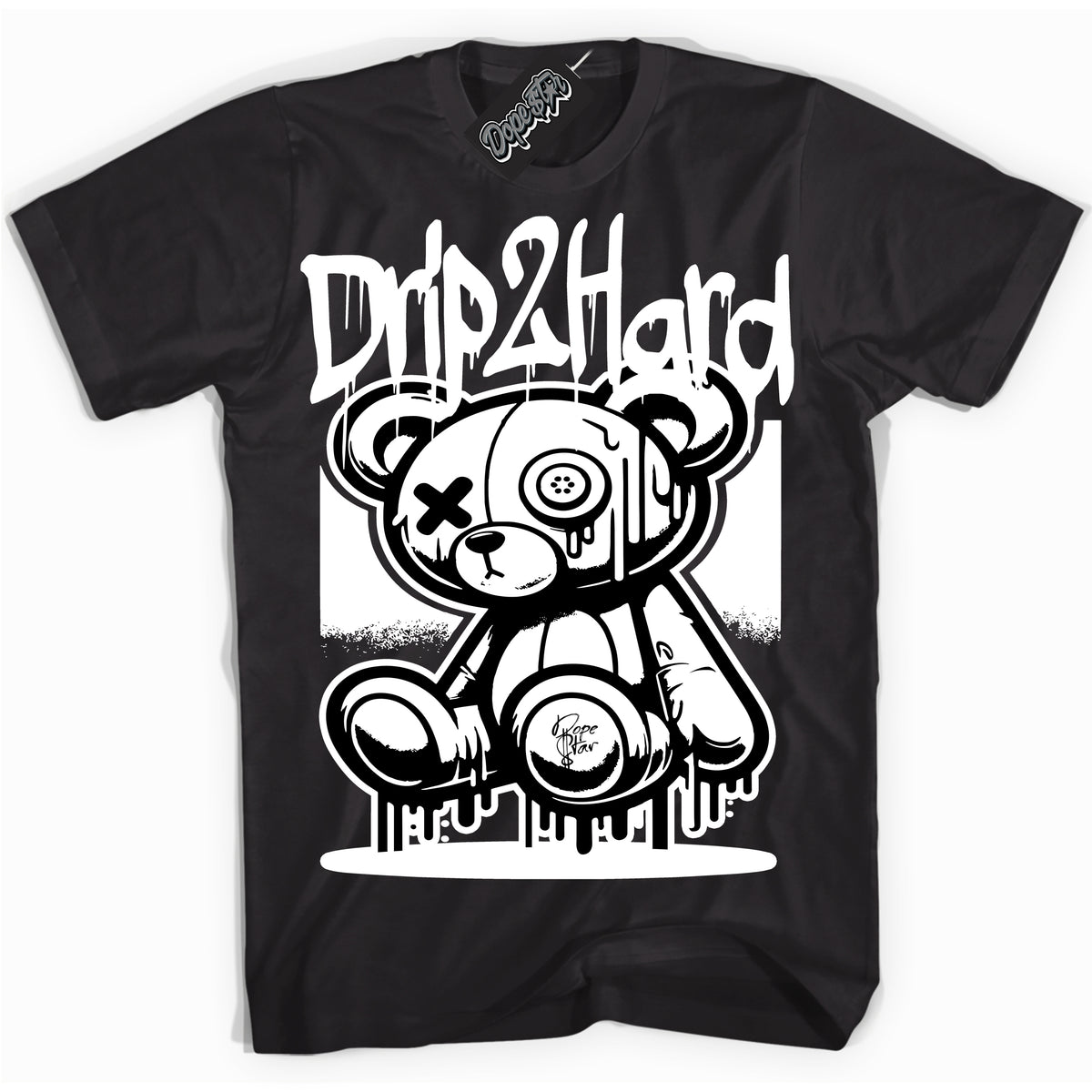 Cool Black graphic tee with “ Drip 2 Hard ” design, that perfectly matches Diamond 1s