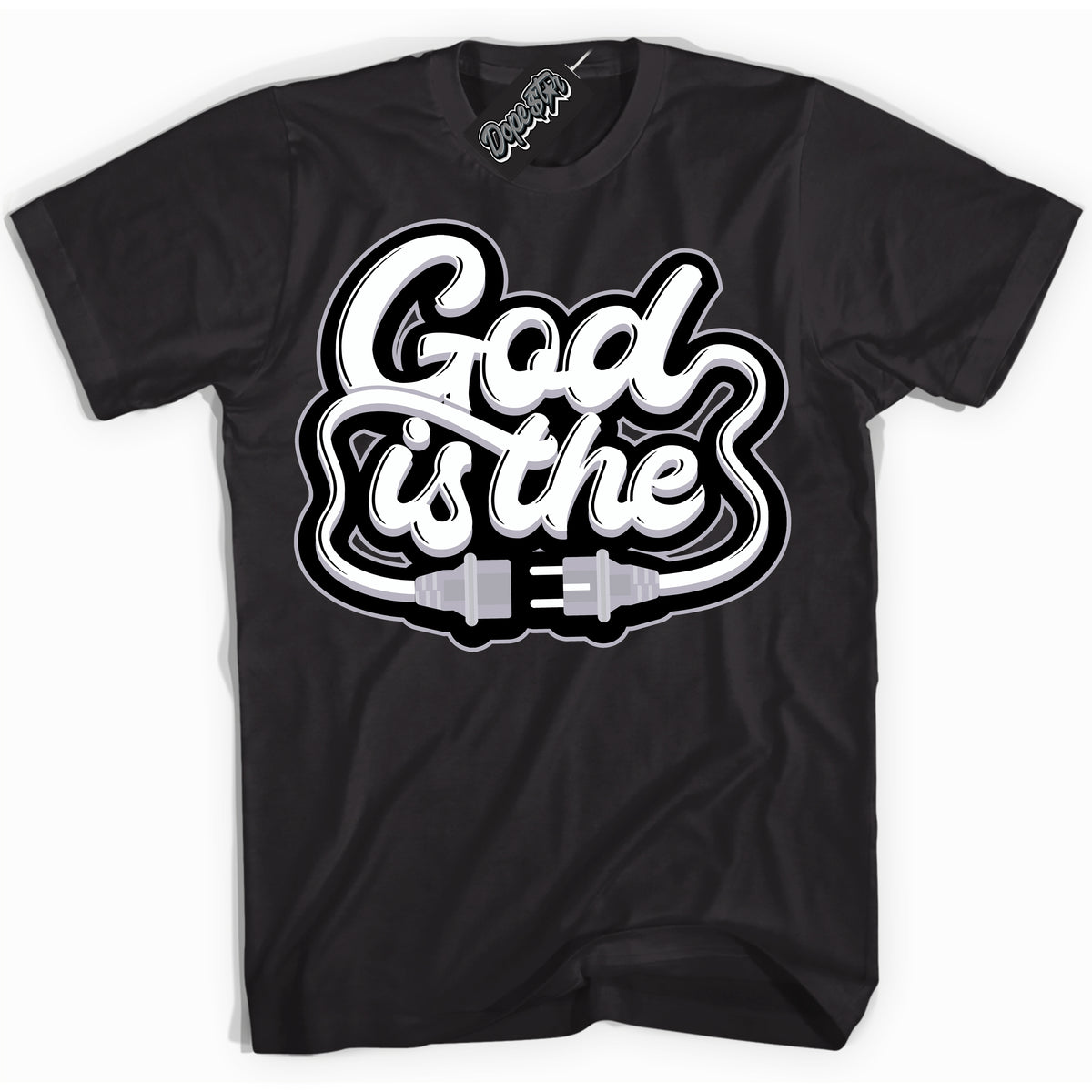 Cool Black Shirt with “ God Is the ” design that perfectly matches OG Barons 1s Jordans.
