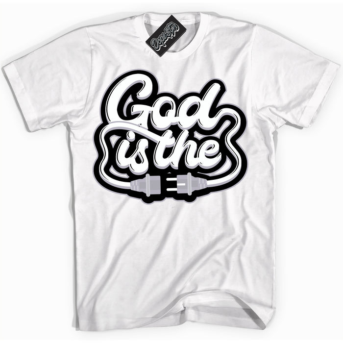 Cool White Shirt with “ God Is the ” design that perfectly matches OG Barons 1s Jordans.
