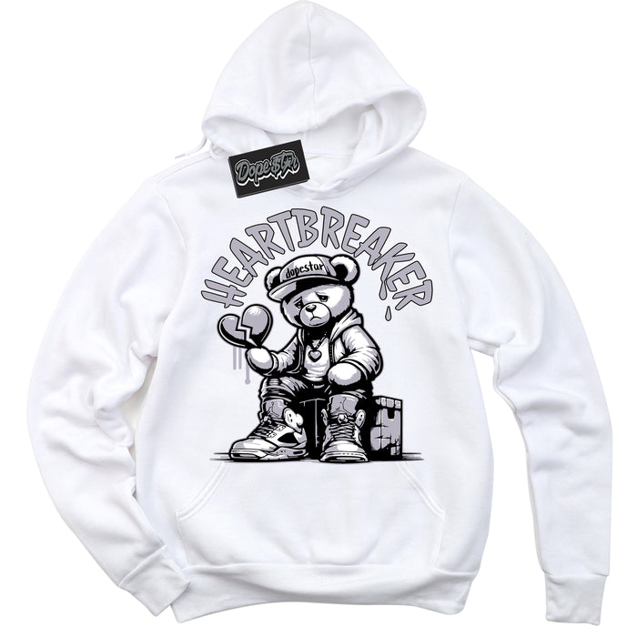 Cool White Hoodie with “ Heartbreaker Bear ”  design that Perfectly Matches OG Barons 1s Jordans.
