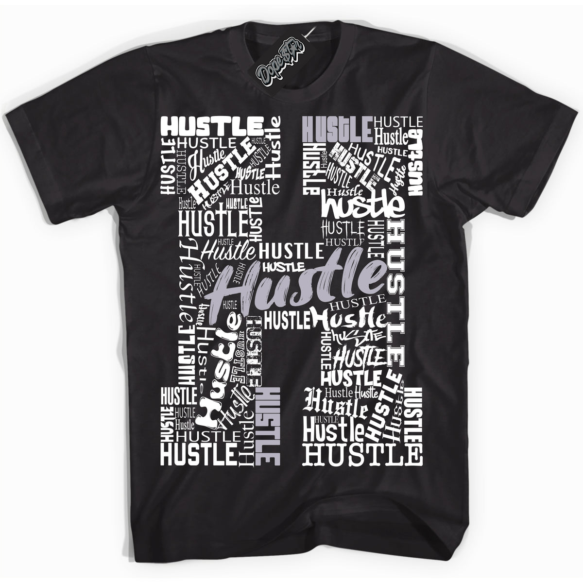 Cool Black Shirt with “ Hustle H ” design that perfectly matches OG Barons 1s Jordans.
