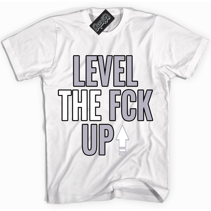 Cool White Shirt with “ Level The Fck Up ” design that perfectly matches OG Barons 1s Jordans.
