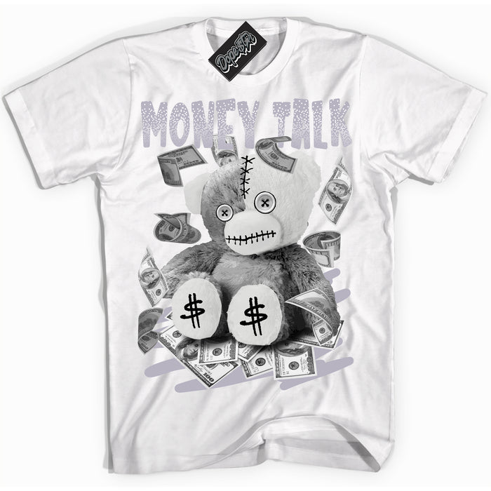 Cool White Shirt with “ Money Talk Bear ” design that perfectly matches OG Barons 1s Jordans.

