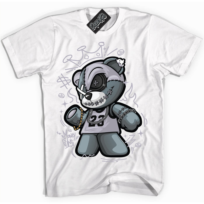 Cool White Shirt with “ Money Gang Bear ” design that perfectly matches OG Barons 1s Jordans.
