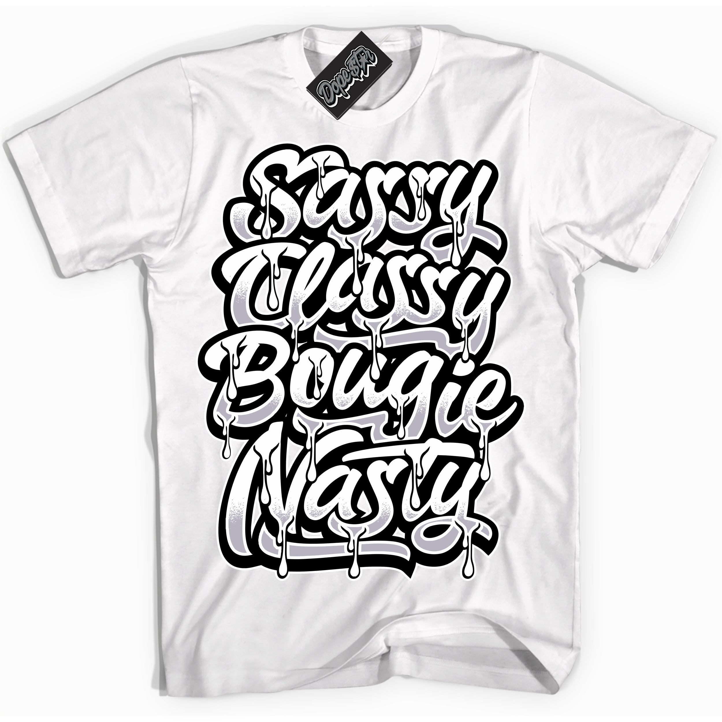 Cool White Shirt with “ Sassy Classy ” design that perfectly matches OG Barons 1s Jordans.
