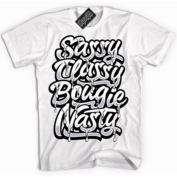 Cool White Shirt with “ Sassy Classy ” design that perfectly matches OG Barons 1s Jordans.
