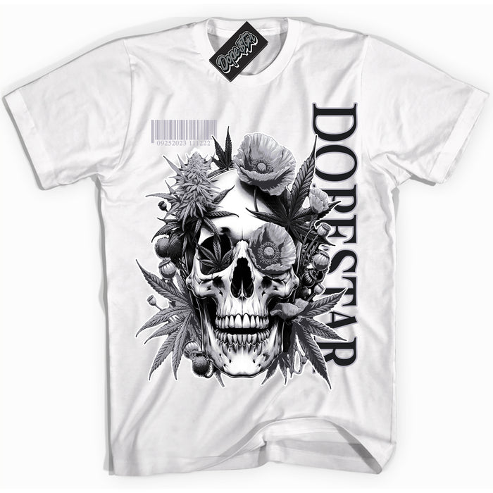Cool White Shirt with “ Skull Poppies ” design that perfectly matches OG Barons 1s Jordans.
