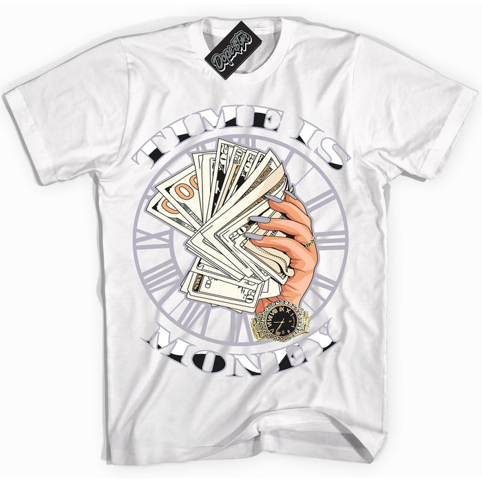 Cool White Shirt with “ Time Is Money ” design that perfectly matches OG Barons 1s Jordans.

