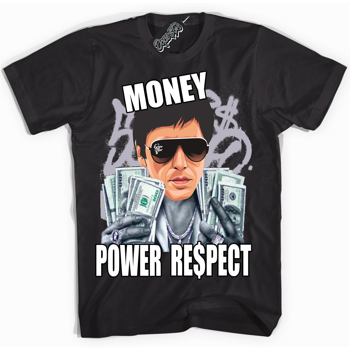 Cool Black Shirt with “ Tony Montana ” design that perfectly matches OG Barons 1s Jordans.
