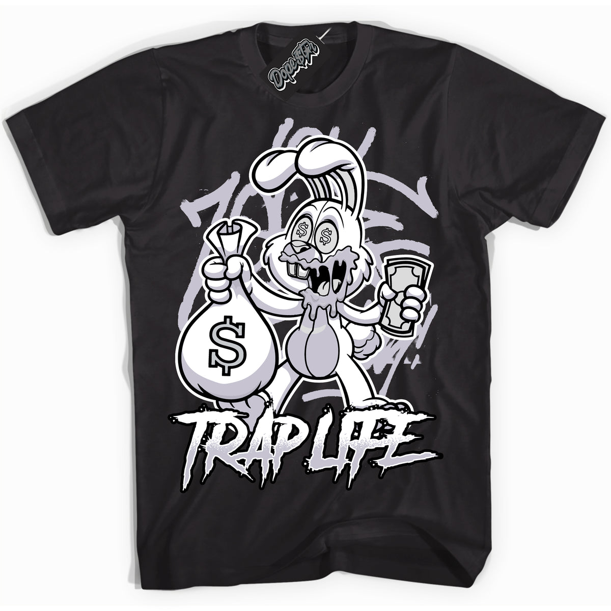 Cool Black Shirt with “ Trap Rabbit ” design that perfectly matches OG Barons 1s Jordans.
