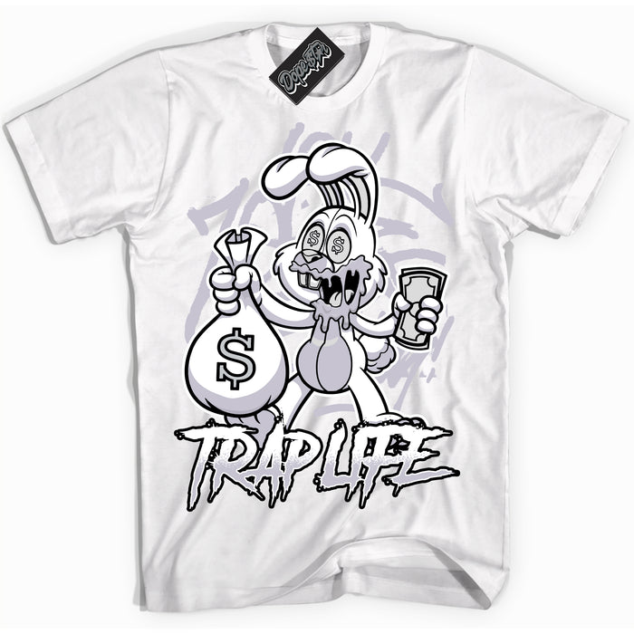 Cool White Shirt with “ Trap Rabbit ” design that perfectly matches OG Barons 1s Jordans.
