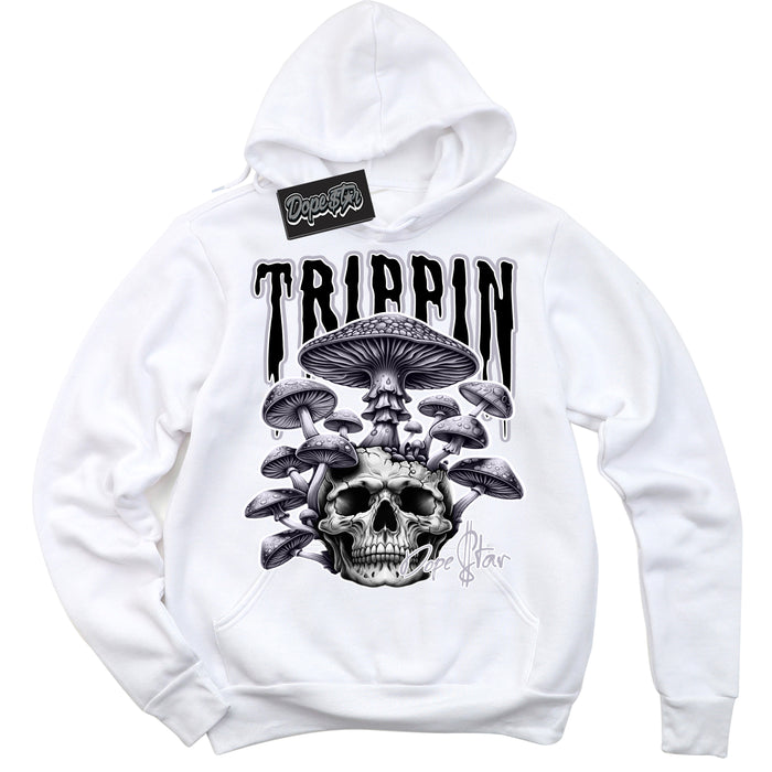 Cool White Hoodie with “ Trippin ”  design that Perfectly Matches OG Barons 1s Jordans.