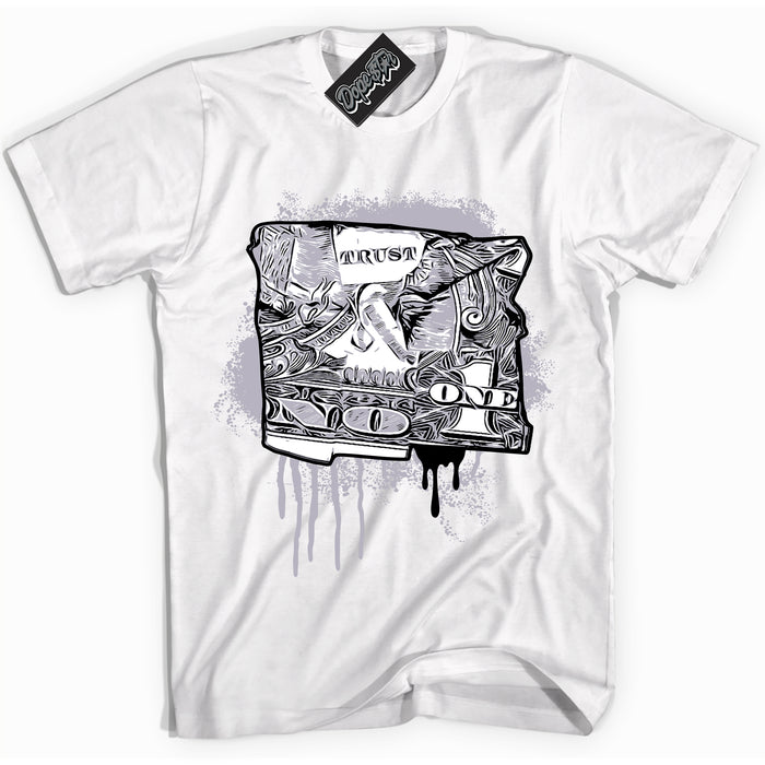 Cool White Shirt with “ Trust No One Dollar ” design that perfectly matches OG Barons 1s Jordans.
