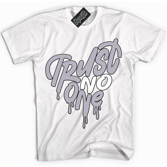Cool White Shirt with “ Trust No One Heart ” design that perfectly matches OG Barons 1s Jordans.
