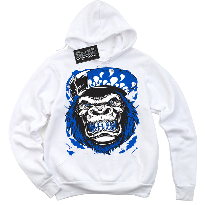 Cool White Hoodie with “ Gorilla Beast ”  design that Perfectly Matches Quai 54 1s Sneakers.
