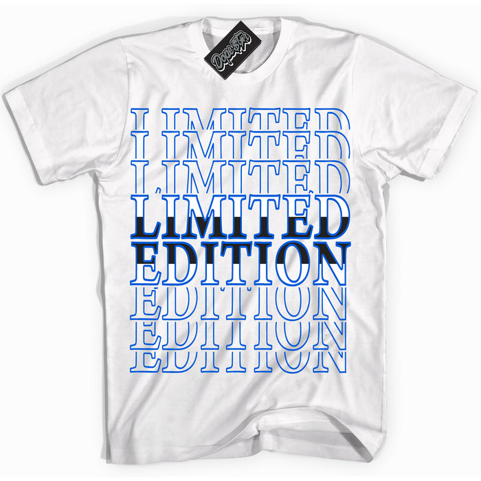 Cool White Shirt with “ Limited Edition” design that perfectly matches Quai 54 1s Sneakers.