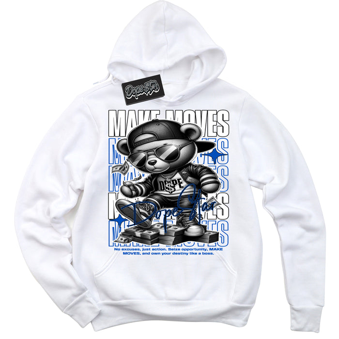 Cool White Hoodie with “ Makin Moves ”  design that Perfectly Matches Quai 54 1s Sneakers.
