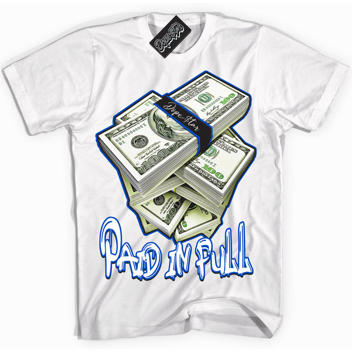 Cool White Shirt with “ Paid In Full” design that perfectly matches Quai 54 1s Sneakers.