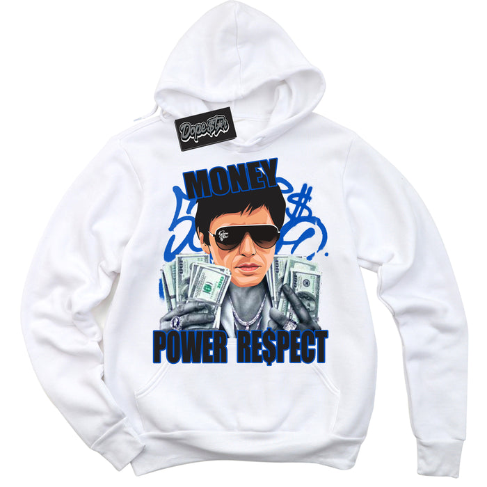 Cool White Hoodie with “ Tony Montana ”  design that Perfectly Matches Quai 54 1s Sneakers.