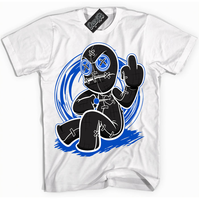 Cool White Shirt with “ VooDoo Doll” design that perfectly matches Quai 54 1s Sneakers.