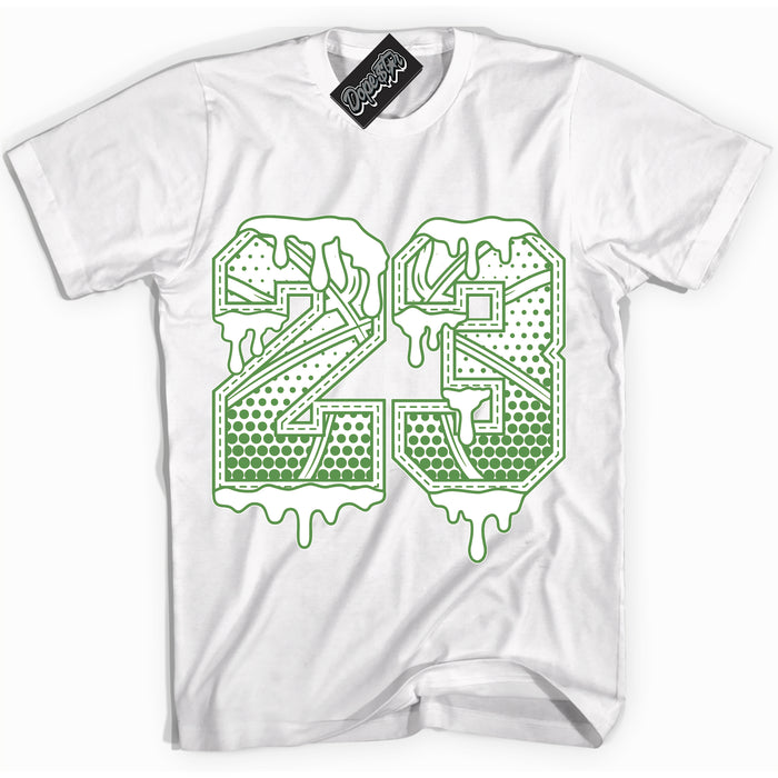 Cool White Shirt with “ 23 Ball ” design that perfectly matches Chlorophyll 1s Jordans.
