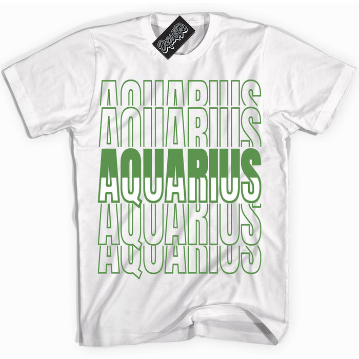 Cool White Shirt with “ Aquarius ” design that perfectly matches Chlorophyll 1s Jordans.

