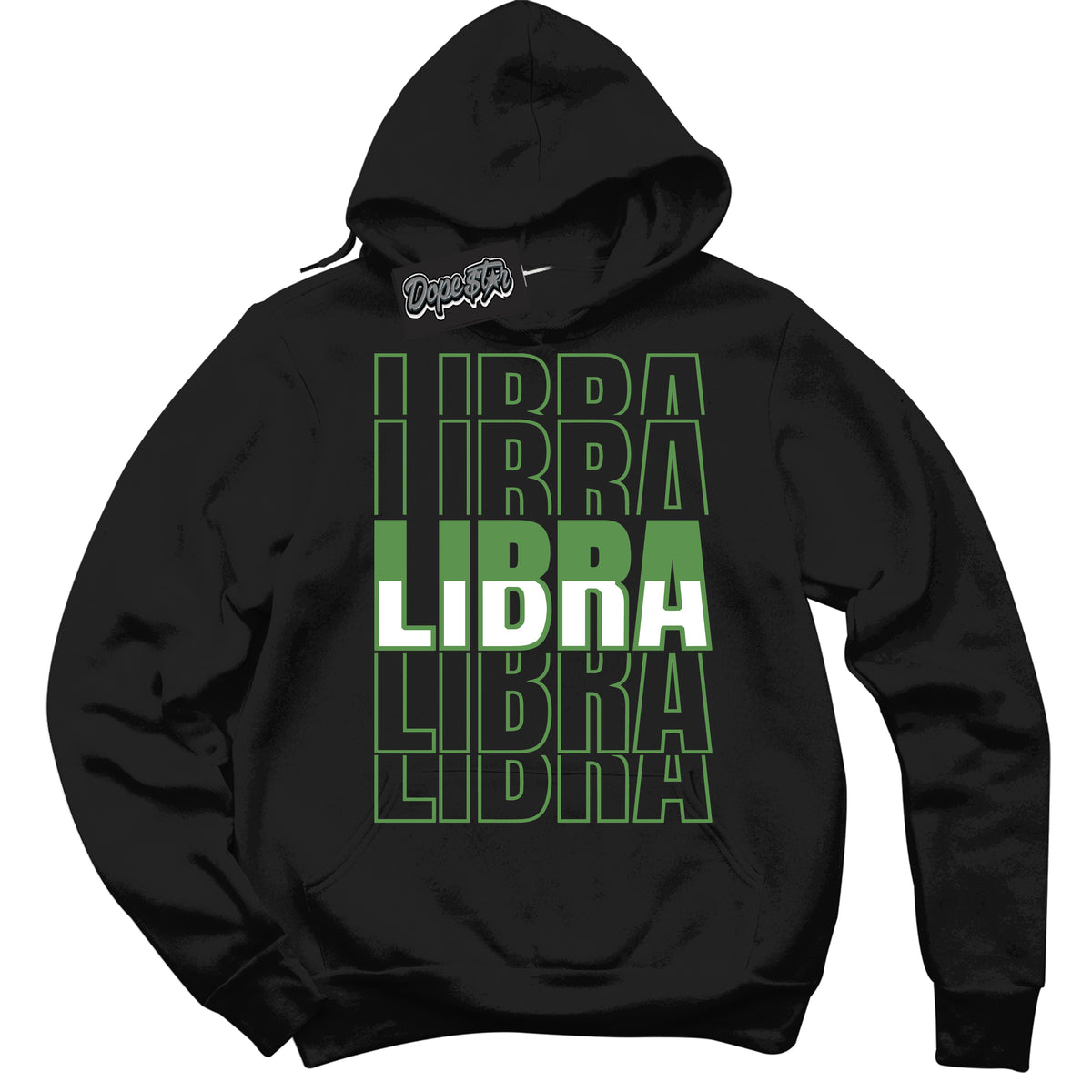 Cool Black Hoodie with “ Libra ”  design that Perfectly Matches Chlorophyll 1s Jordans.
