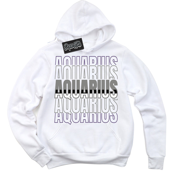 Cool White Hoodie with “ Aquarius ”  design that Perfectly Matches Punk Rock 1s Sneakers.