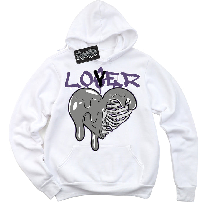 Cool White Hoodie with “ Lover Loser ”  design that Perfectly Matches Punk Rock 1s Sneakers.