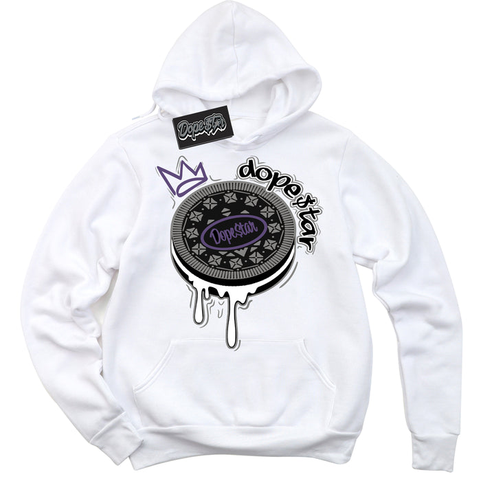 Cool White Hoodie with “ Oreo DS ”  design that Perfectly Matches Punk Rock 1s Sneakers.