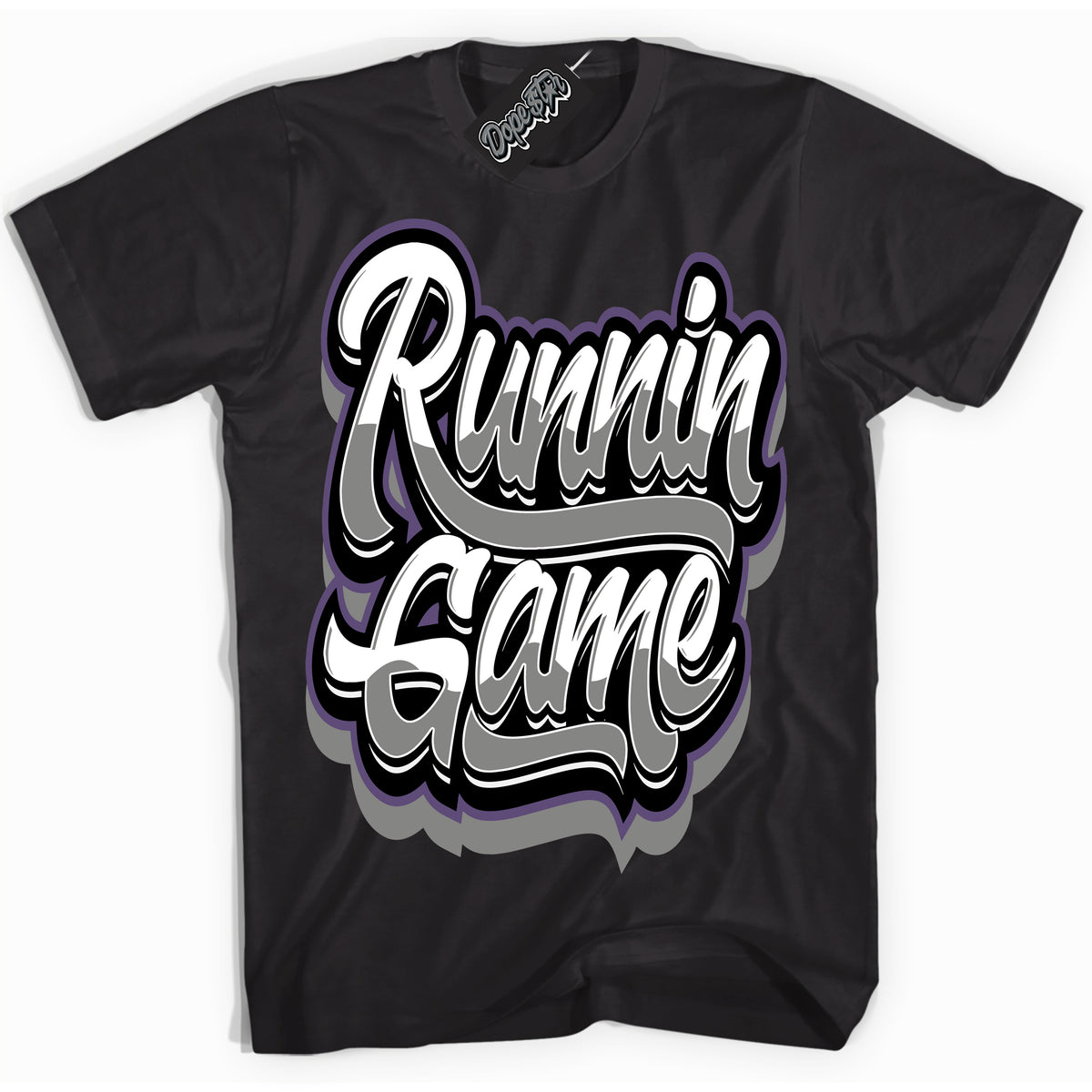 Cool Black Shirt with “ Running Game” design that perfectly matches Punk Rock 1s Sneakers.