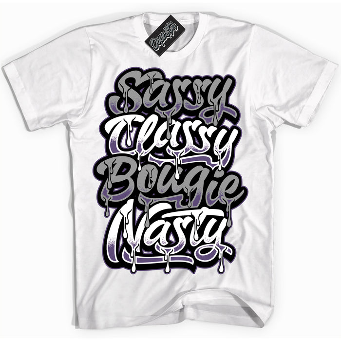 Cool White Shirt with “ Sassy Classy” design that perfectly matches Punk Rock 1s Sneakers.