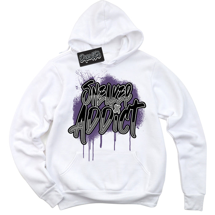 Cool White Hoodie with “ Sneaker Addict ”  design that Perfectly Matches Punk Rock 1s Sneakers.