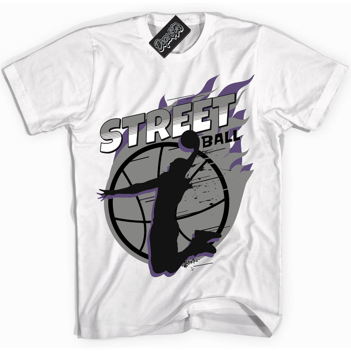 Cool White Shirt with “ Street Ball” design that perfectly matches Punk Rock 1s Sneakers.