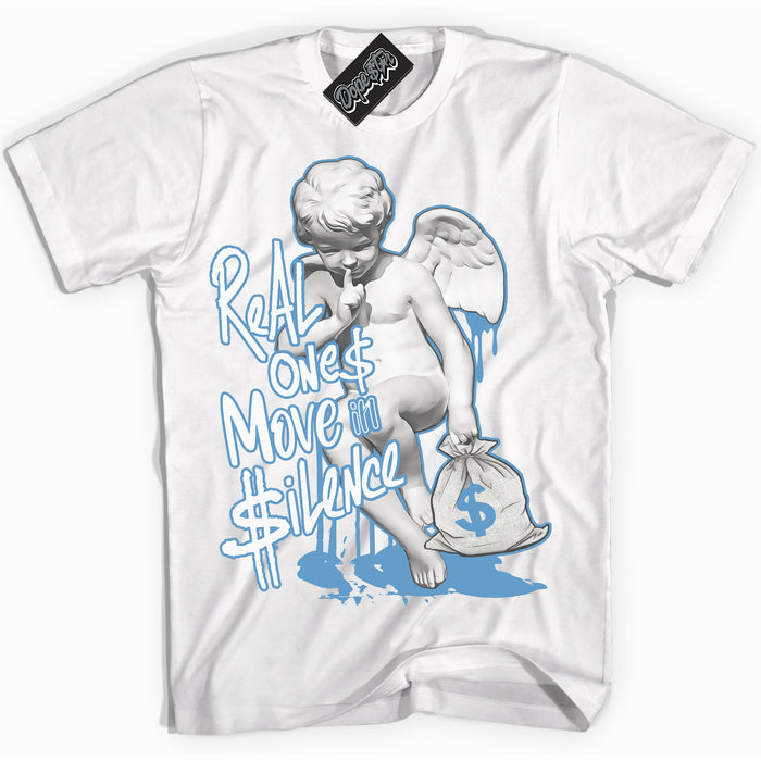 AJ1 Mid Legend Blue ‘Real Ones Cherub’ – White Streetwear T-Shirt | Sneaker Matching shirt for AJ1 Mid Legend Blue | Men's and Women's Streetwear Graphic Tee by Sneaker Shirts Outlet.
