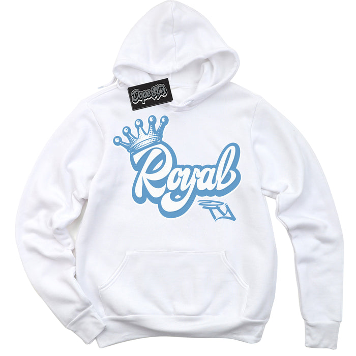 AJ1 Mid Legend Blue ‘Royalty’ – White Streetwear Hoodie | Sneaker Matching sweatshirt for AJ1 Mid Legend Blue | Men's and Women's Streetwear Graphic Hoodie by Sneaker Shirts Outlet.
