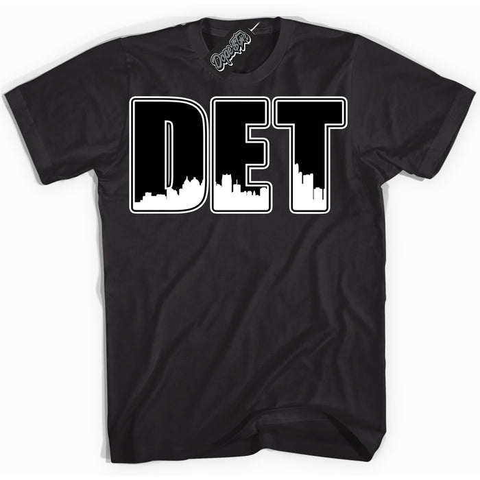 AJ1 Mid Off Noir Toe ‘Detroit’ – Black Streetwear T-Shirt | Sneaker Matching shirt for AJ1 Mid Off Noir Toe | Men's and Women's Streetwear Graphic Tee by Sneaker Shirts Outlet.
