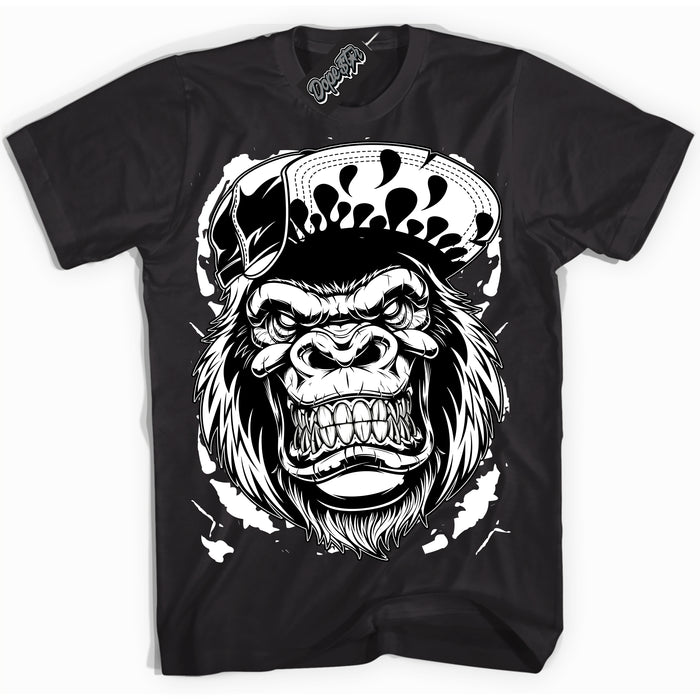 AJ1 Mid Off Noir Toe ‘Gorilla Beast’ – Black Streetwear T-Shirt | Sneaker Matching shirt for AJ1 Mid Off Noir Toe | Men's and Women's Streetwear Graphic Tee by Sneaker Shirts Outlet.
