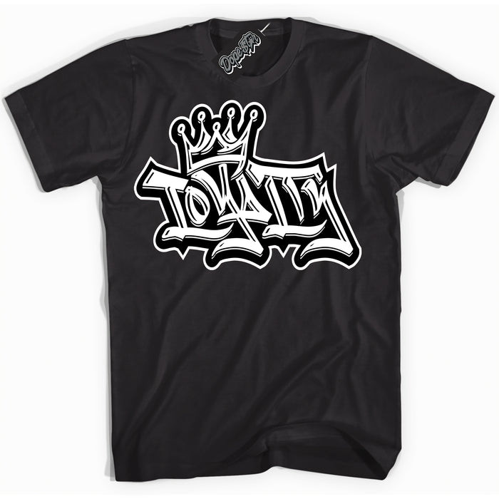 AJ1 Mid Off Noir Toe ‘Loyalty Crown’ – Black Streetwear T-Shirt | Sneaker Matching shirt for AJ1 Mid Off Noir Toe | Men's and Women's Streetwear Graphic Tee by Sneaker Shirts Outlet.
